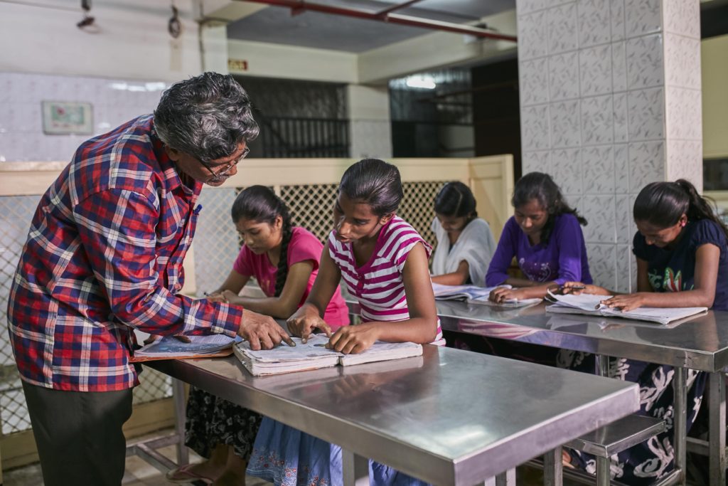 Girls at the hostel get access to personalized tutoring.